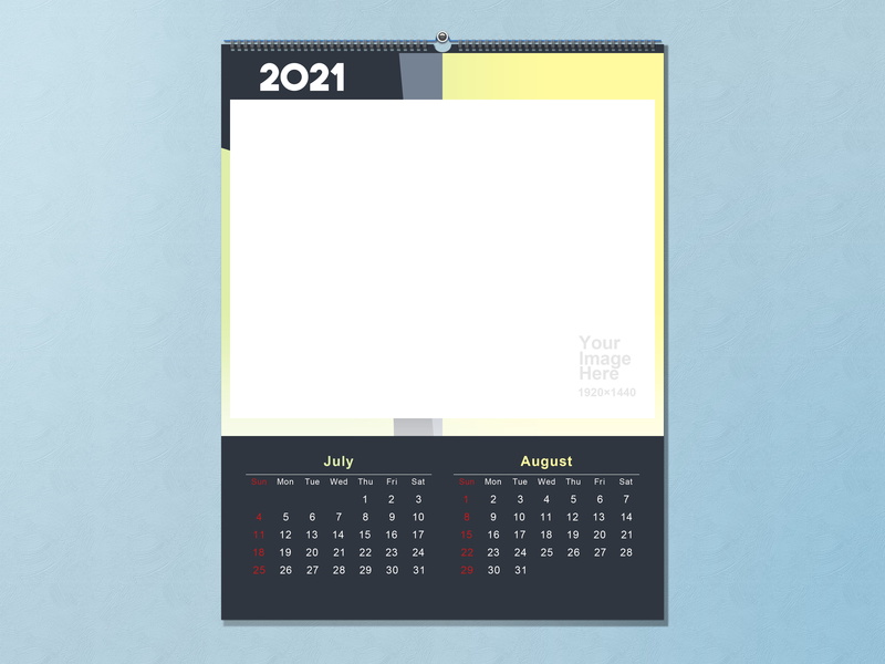 template, 2021 calendar, 4K