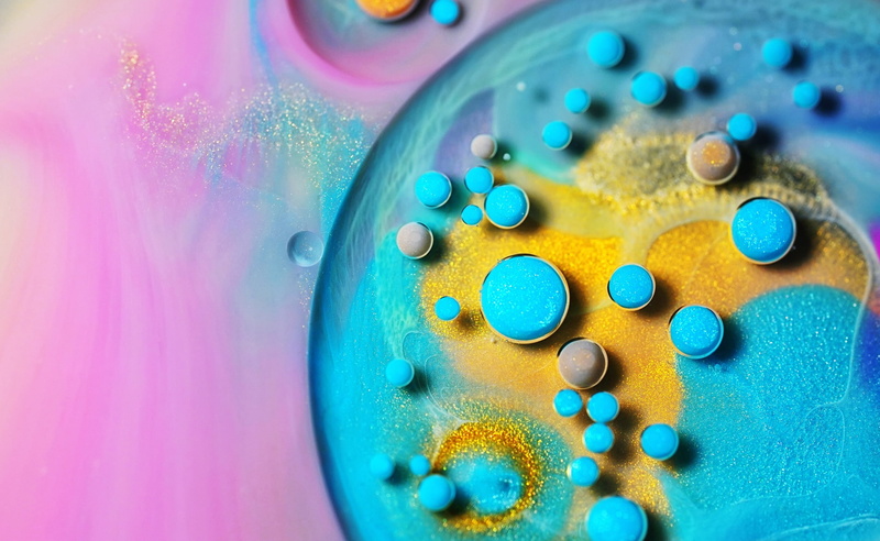 indoors, no people, medicine, sparkle, blue, Color, Colorful, single object, Bright, Macro, selective focus, Vivid, colored background, healthcare and medicine