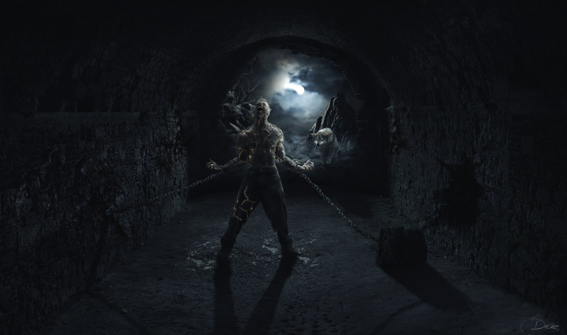 architecture, ghost, illuminated, dark, spooky, night, original, artistic, celebration, standing, adult, artwork, the past, mystery, real people, tunnel