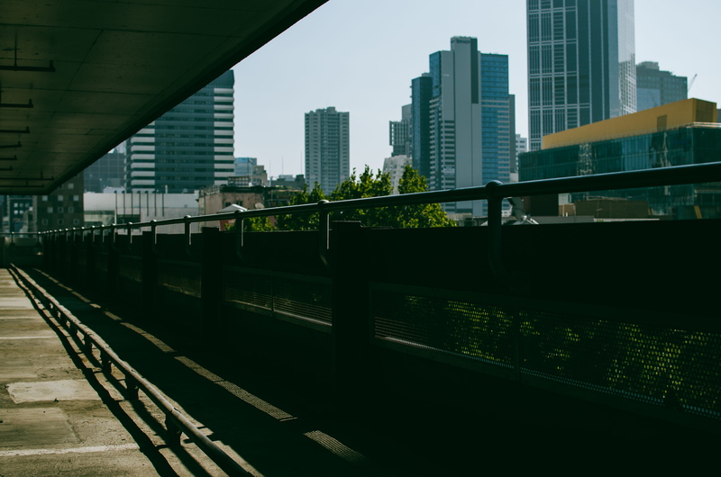 architecture, street, bridge - man made structure, skyscrapers, building exterior, modern, river, carpark, building, sun, melbourne, sky, office building exterior