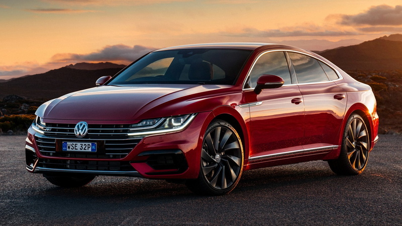 Sedan, Luxury Car, Volkswagen, Volkswagen Arteon, 1080P, Car, Red Car