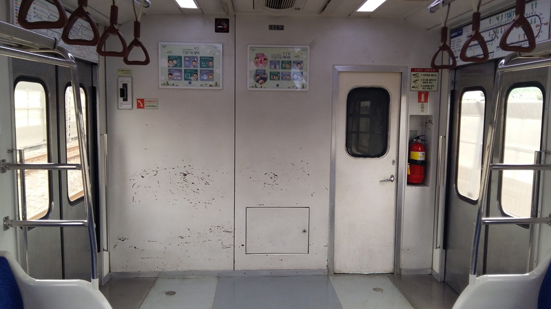 korea, wall, korean, absence, republic of korea, coach, subway train, travel, airplane, train - vehicle, south korea subway, vehicle door, no people, Subway