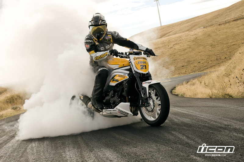 triumph icon drift burnout smoke speed triple, 1080P