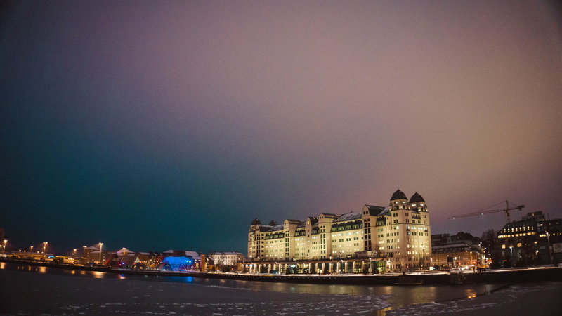 built structure, travel destinations, residential district, architecture, nature, building, norway, lights, no people, building exterior, sky, waterfront