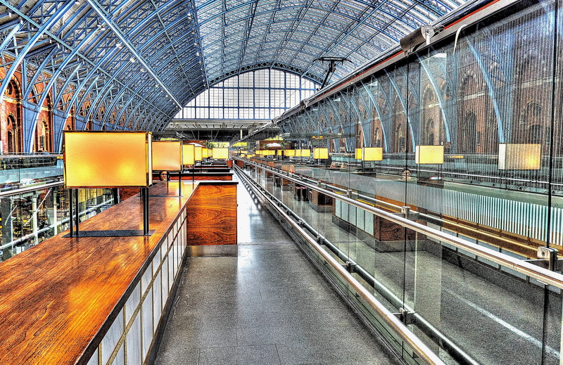moving walkway, Rail Station, 2K, modern, departure, connection, direction, railway, architecture, empty, travel, Platform, roof, drinker, transportation