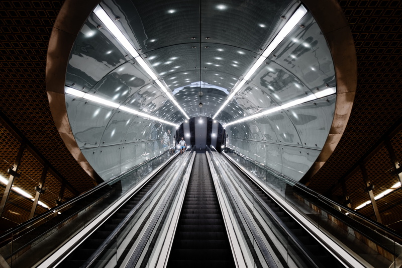 indoors, interior, poland, ceiling, illuminated, urban, transportation, ornament, train, subway, terminal, photography, building, futuristic, the way forward