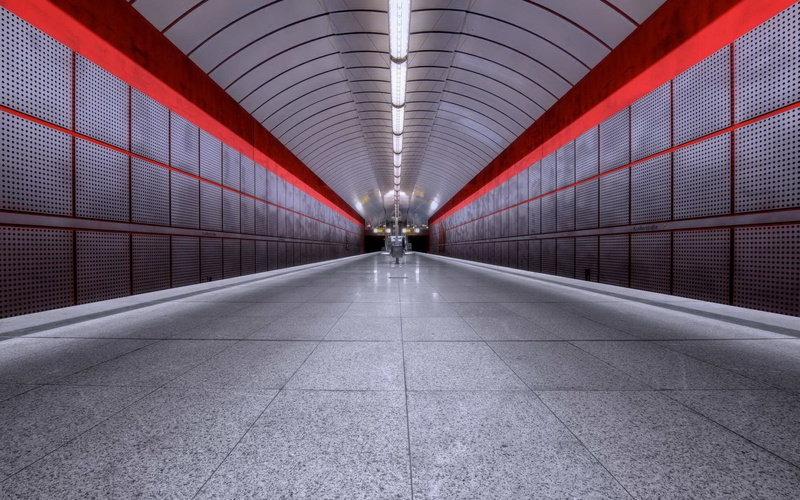 indoors, ceiling, subway, the way forward, mode of Transport, transition, tunnel, diminishing perspective, city Life, lighting equipment, futuristic, no people