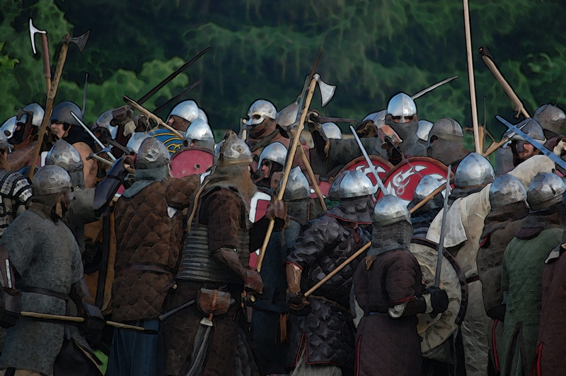 people, real people, military, fear, occupation, 2K, clothing, group of people, outdoors, government, fight, crowd, daytime, the vikings, day, men, slavs
