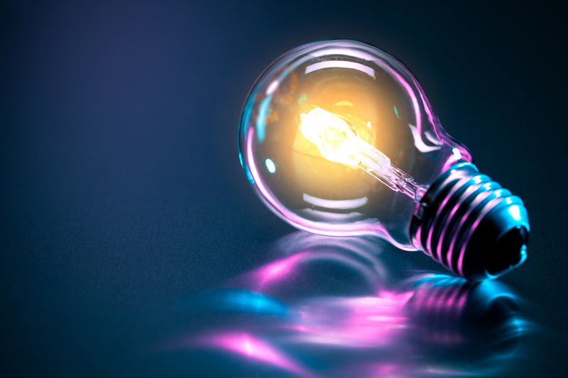 the bulb, reflection, tungsten, wire, glass, colorful, abstraction, bulb, light, source, emitter, 5K, beautiful background, ., art, light bulb