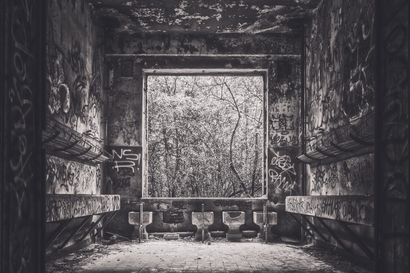 decay, lost places, ruined, transience, weathered, forget, ailing, ruin, obsolete, the past, gloomy, building, decline, pforphoto, sanitary, architecture