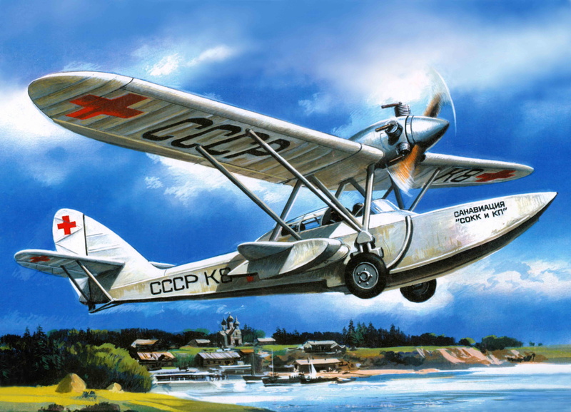 operated, W-2, 5K, first, art, amphibian, design, Soviet, mid, Shavrova, the plane, BBC, sanitary, 1960-KhG., option, V. B., Of the Soviet Union., serial