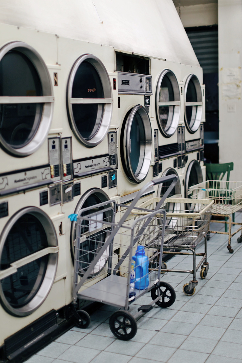 consumerism, machine, 5K, day, machinery, wheel, washers, laundry, carts, built structure, front, cart, shopping, washing fluid, indoors, still life, architecture