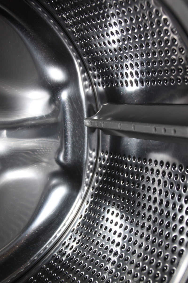Drum, indoors, hole, 4K, geometric shape, household equipment, technology, laundry, laundromat, close-up, circle, no people, major household appliance
