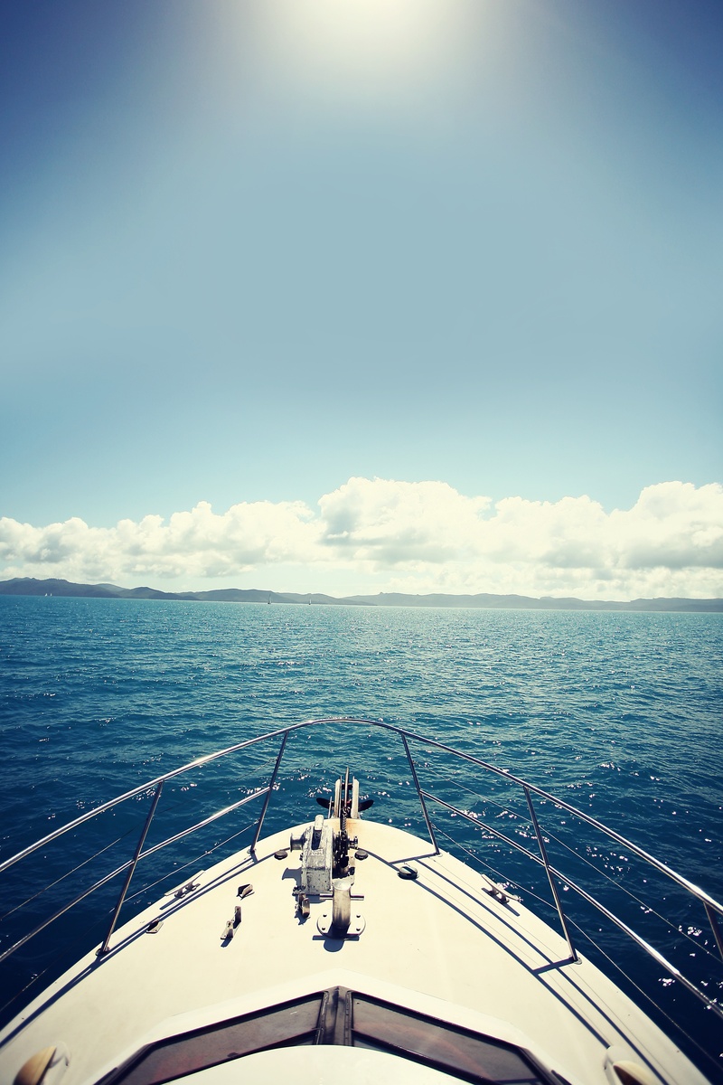 horizon over water, summer, sail, trip, railing, luxury, vessel, boat Deck, transport, sailing, leisure, lifestyle, outdoors, no people, 4K, beach, white