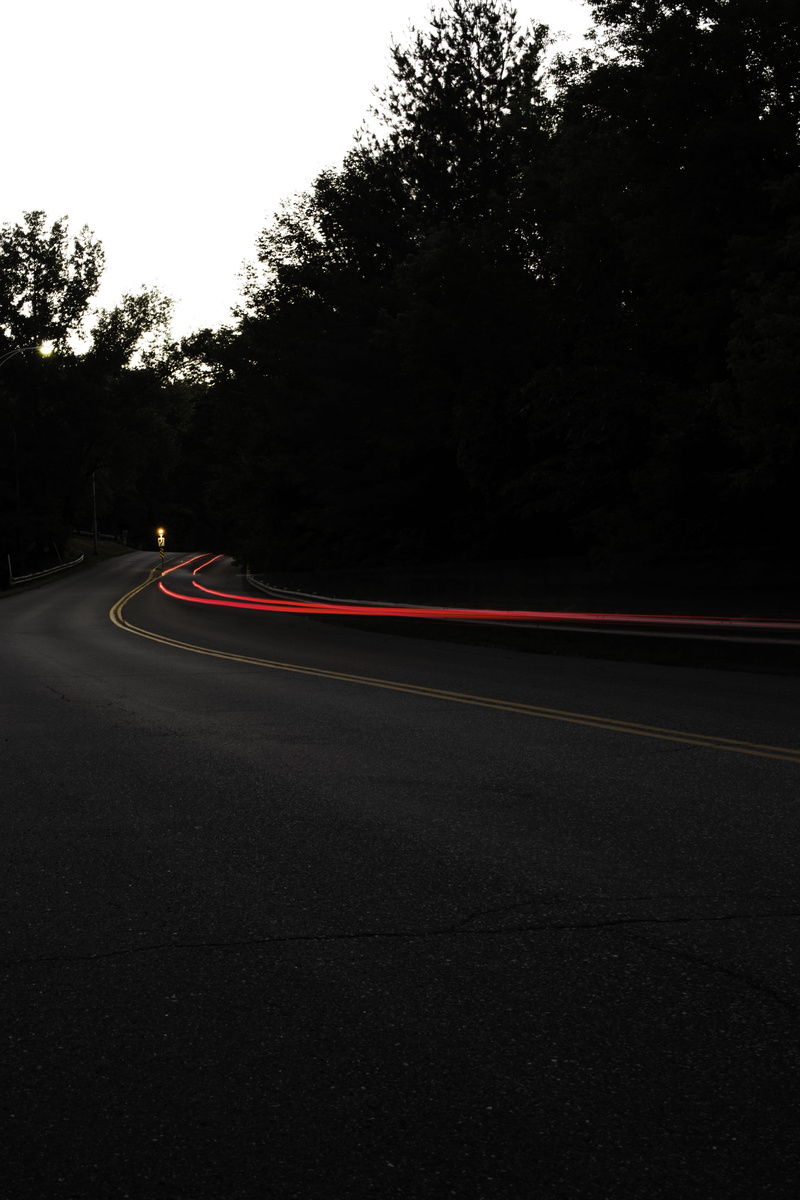 road Trip, speed, cars, color, transportation, 5K, concrete, passing, travel, tree, highway, street, dark, woodland, outdoors, light, nature, landscape