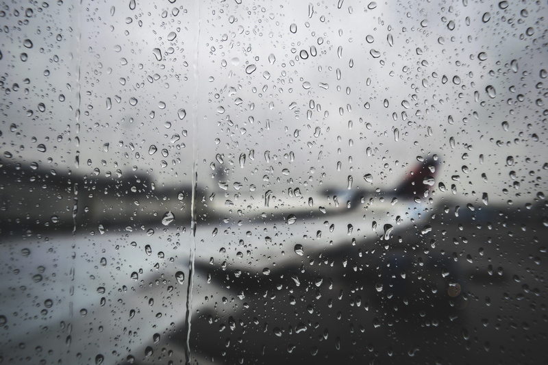 aviation, close-up, klm, view, 747, nature, 5K, indoors, glass - material, sky, water, raindrop, day, no people, blur, glass, schiphol, rainy season, drop