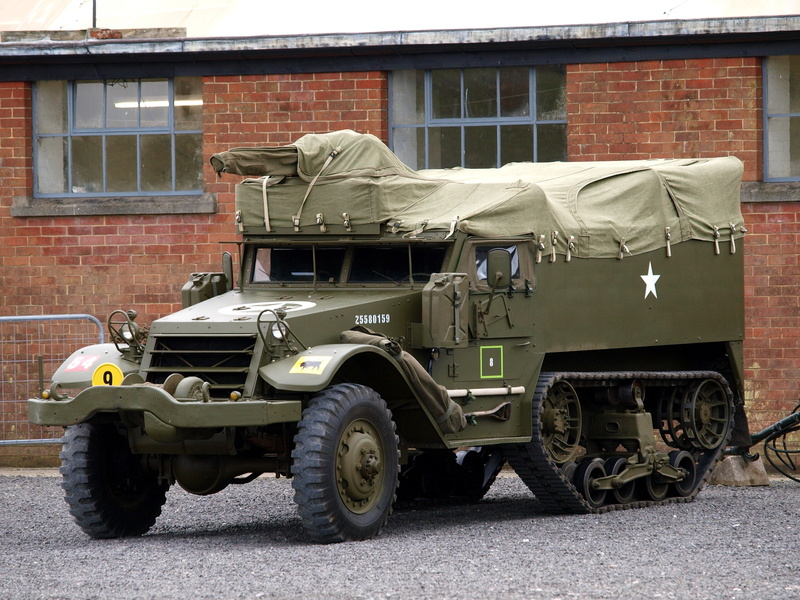 truck, half track, retro, trucks, 1080P, military, international, m9a1, 1943