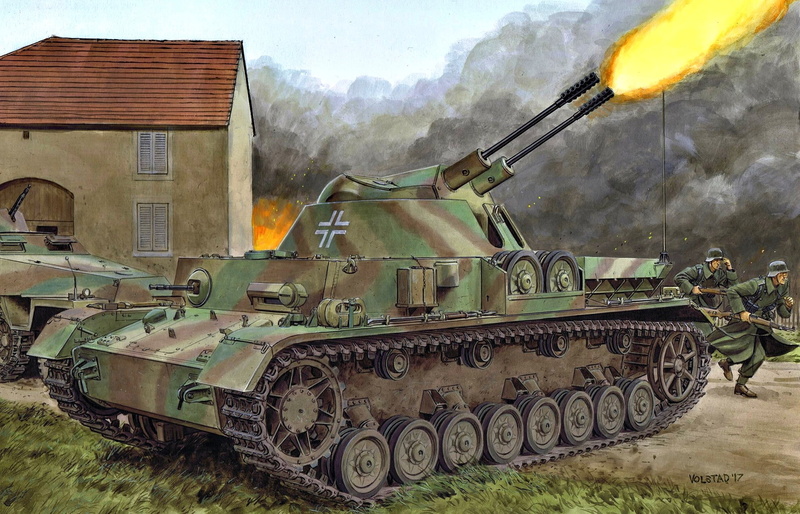 experienced, Germany, antiaircraft self-propelled installation, 1080P, Ball lightning, Flak panzerkampfwagen IV