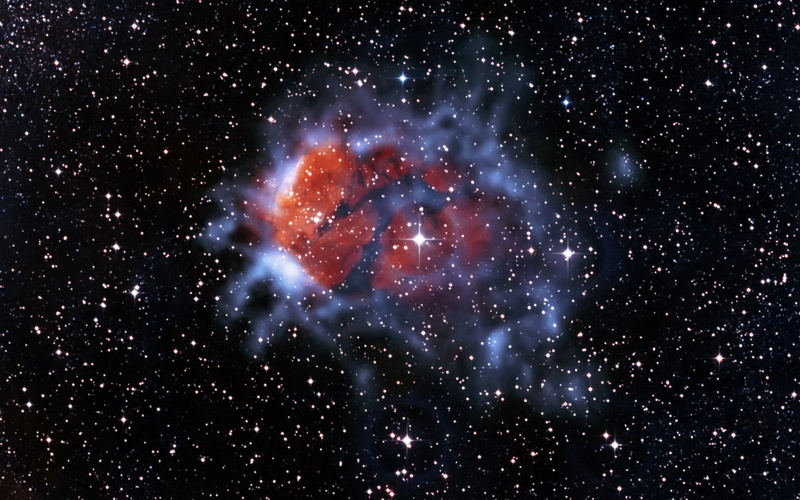 RCW120, space, pink color, Scorpio, outdoors, night, emission nebula, sky, blue, beauty in nature, nature, star - space, space exploration, galaxy, red