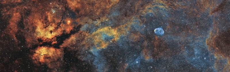stars, 1060 Photography, nebula, Crescent, Cygnus constellation, 4K