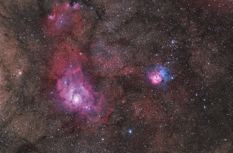 nebula, NGC 6559, space, M20, Messier, 2K