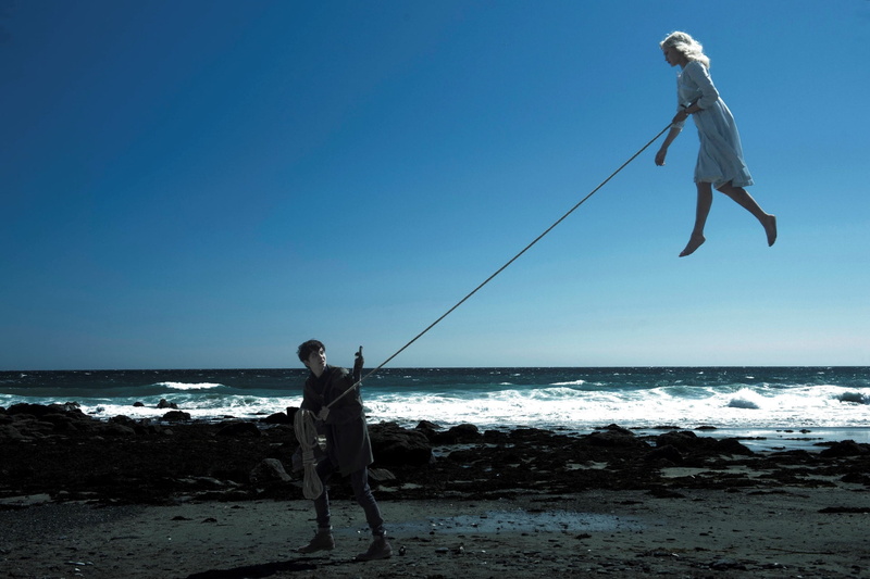 beach, rod, horizon, miss peregrines home for peculiar children background desktop, real people, beauty in nature, scenics - nature, full length, fishing