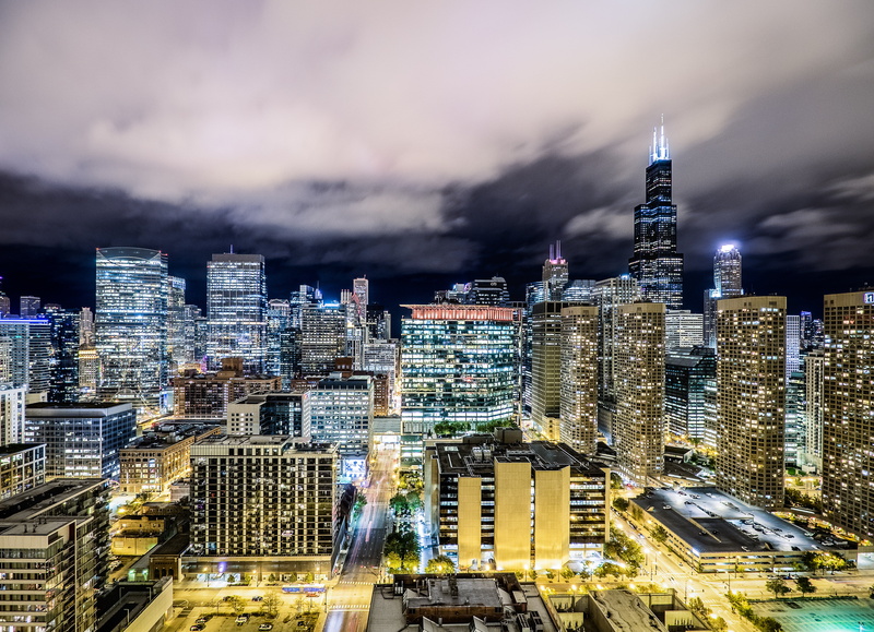 nature, finance, tower, illuminated, international Landmark, dusk, famous Place, built Structure, twilight, outdoors, urban Skyline, skyscraper, city, no People