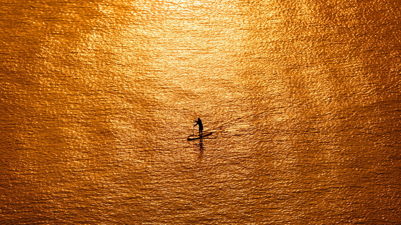 New Zealand, Ohope, 4K, Stand up paddleboarder, Bay of Plenty