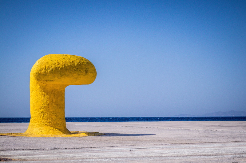 water, visit greece, copy space, peer, outdoors, greece, travellers, no people, beach, 5K, yellow, scenics - nature, beauty in nature, sea, vacation, traveller