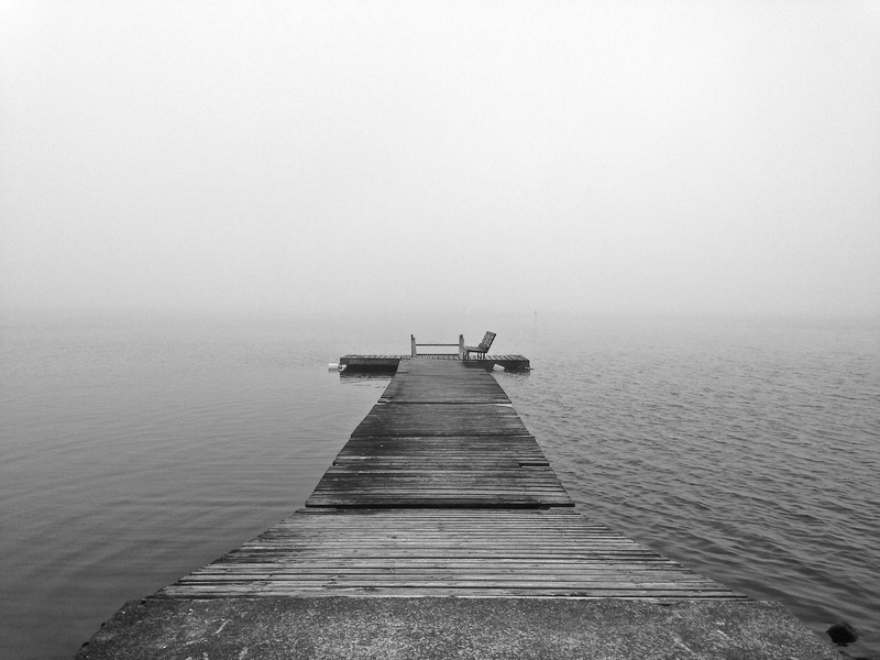 seadock, fog, horizon, peer, tranquil, day, direction, brown, calm, sea, 2K, the way forward, lake, perspective, tranquil scene, long, tranquility, body