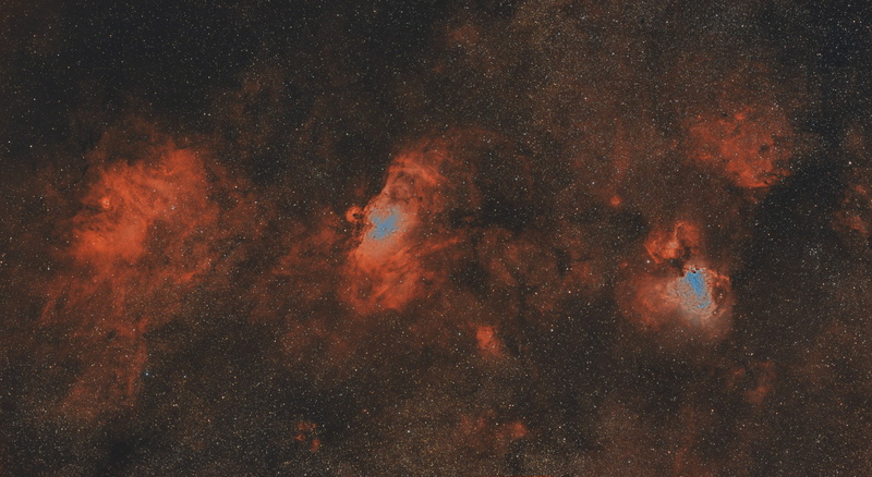 NGC 6604, M16, 1080P, M17, M18, nebula, space