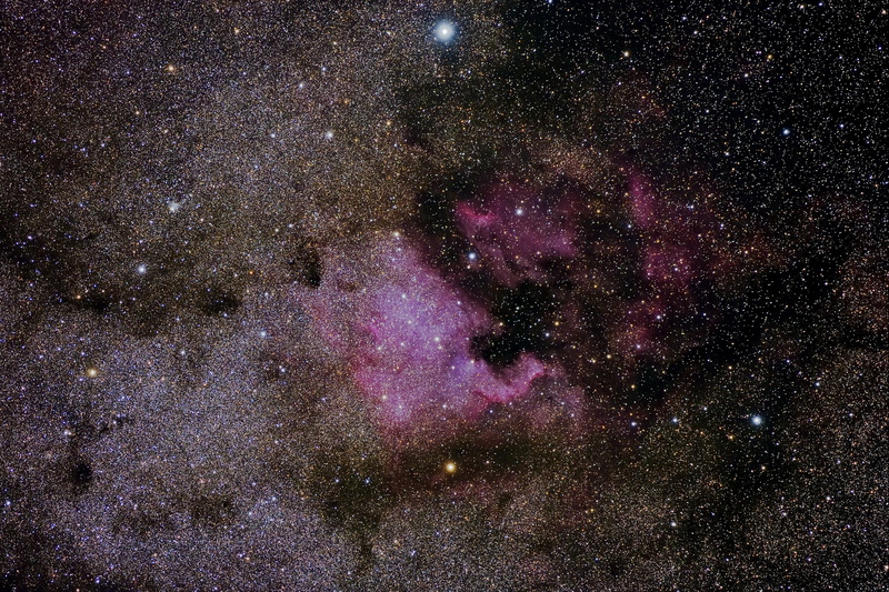 North America, 2K, stars, in the constellation Swan, Nebula