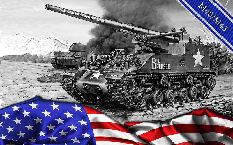 m40 m43, world, tank, military, tanks, 1080P