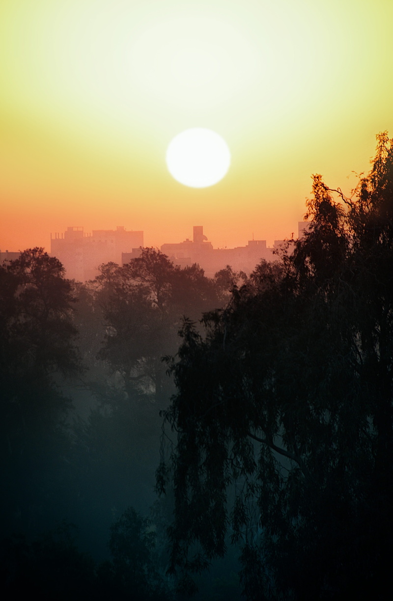 natural spectacle, sky, atmospheric, non-urban scene, egypt, no people, fog, orange color, cairo, city, beauty in nature, evening sky, scenics - nature