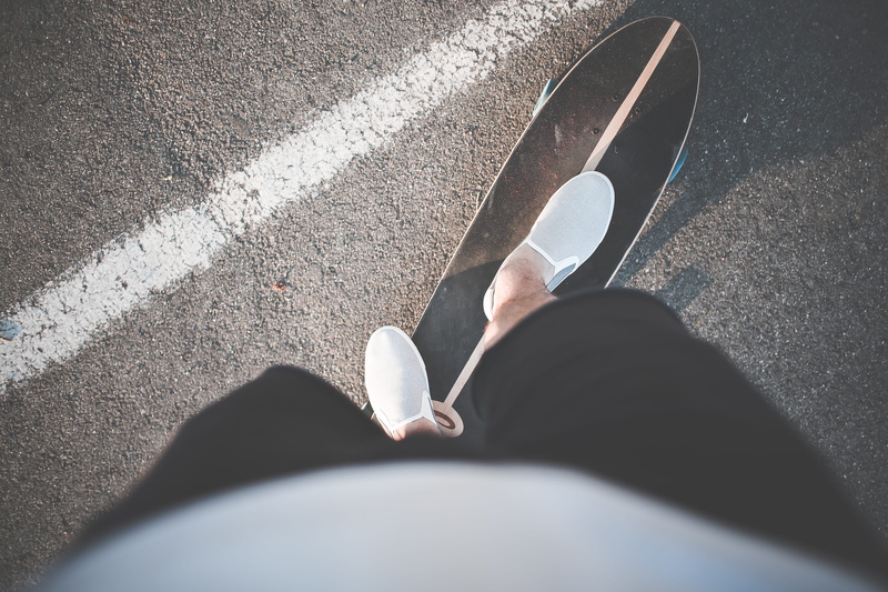 active, slip, personal perspective, activity, Longboard, city, 4K, human limb, time, ons, low section, human body part, slip-ons, human foot, boy, sunlight