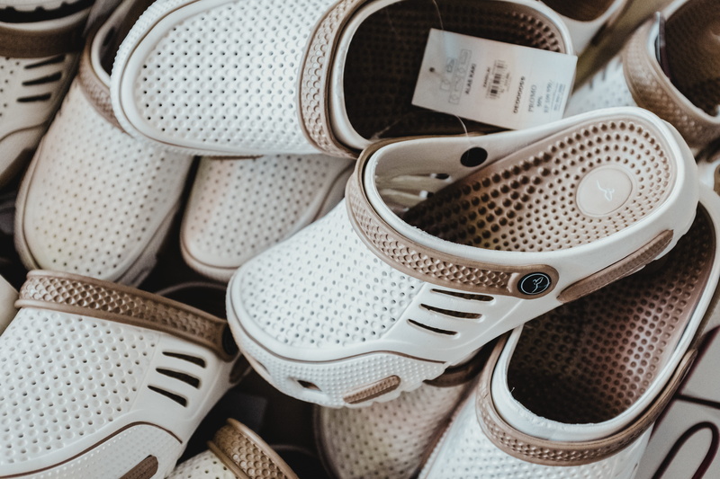 close-up, choice, abundance, group, bali, footwear, clogs, water, basket, arts culture and entertainment, walk, style, slip on, no people, photography