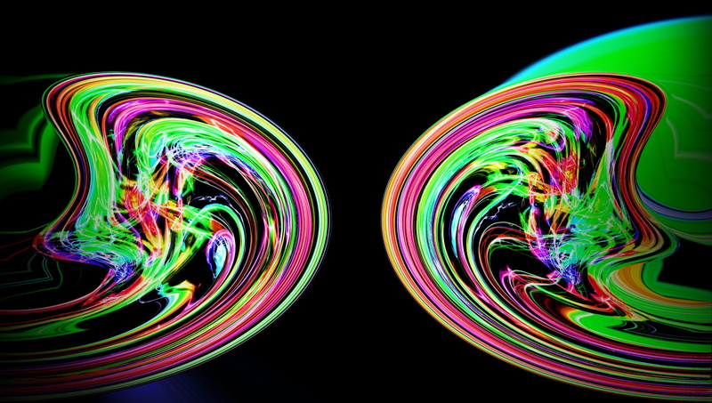 studio shot, light trail, psychedelic, glowing, vibrant color, light - natural phenomenon, swirl, illuminated, no people, colorful, 2K, black background