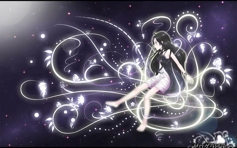 arts culture and entertainment, light trail, anime, glowing, neon, motion, 720P, anime girls, barefoot, long exposure, digital composite, light - natural phenomenon