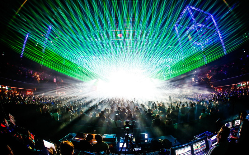 concert, laser, 1080P, crowd, rave