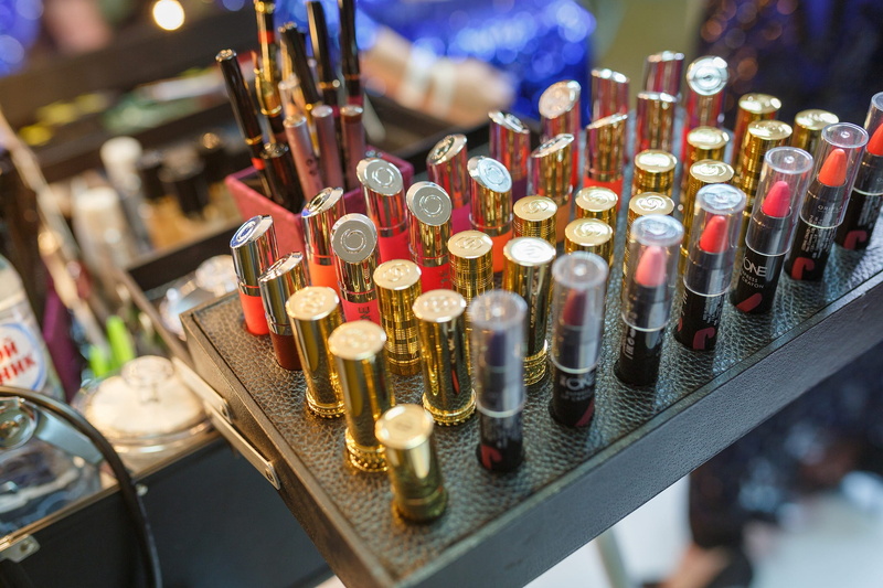 focus on foreground, glass - material, abundance, in a row, bar counter, cosmetics, high angle view, science, selective focus, large group of objects, make-up
