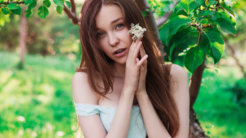 Christina Vostruhina, portrait, model, women, 1080P