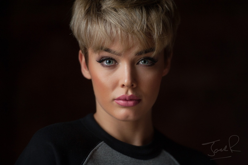 portrait, model, Jack Russell, Rosie Robinson, T-shirt, 2K, blonde, face, women