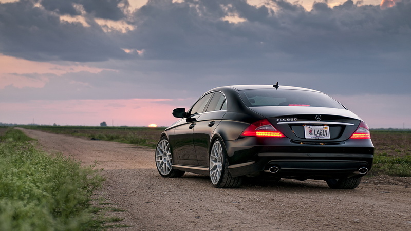 speed, transportation, nature, racecar, land vehicle, mercedes cls, sunset, no people, mercedes, vehicle, travel, executive car, black car, road, day, land
