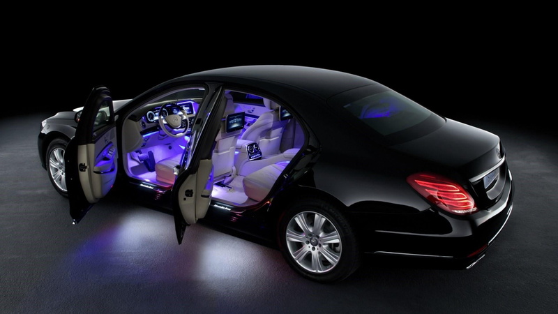 executive car, 1080P, vehicle, mode of transportation, sports car, land vehicle, luxury, mercedes benz, car, indoors, motor vehicle, black car, luxury car