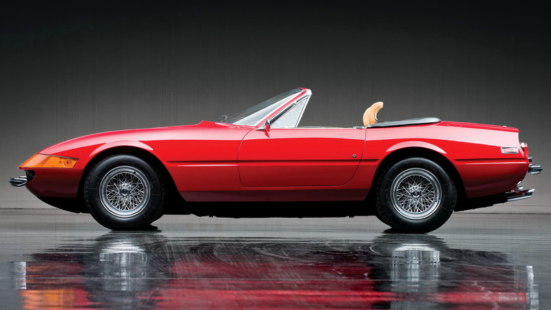Ferrari, Ferrari 365 GTS/4 Daytona, Red Car, 1080P, Convertible, Car, Grand Tourer, Sport Car, Old Car