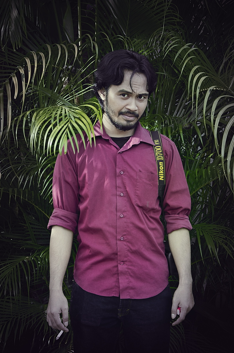 guy, leisure activity, casual clothing, nature, purple, portrait, smoke, 4K, standing, fern, rubiyanto, young men, land, real people, palm, lifestyles
