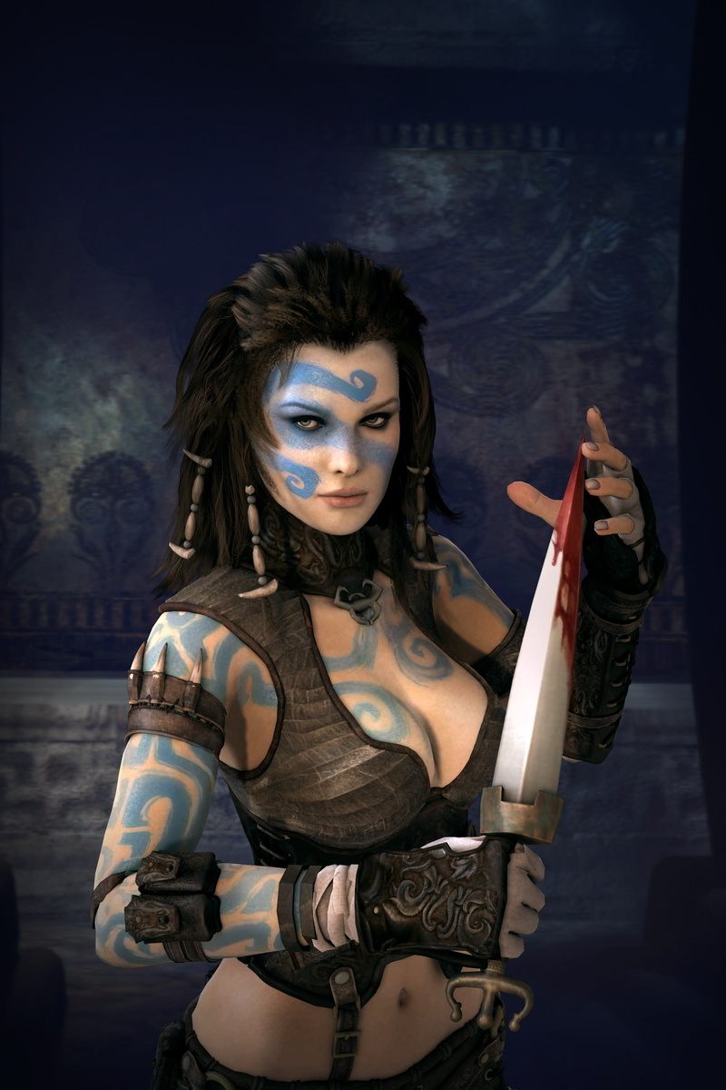 hd, artwork, weapons, blood, art, 2K, x, Age Of Conan, games, abstract, conan, video, age, women, fantasy