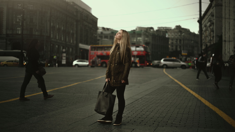 model, outdoors, architecture, people, road, mode of transportation, streets, building exterior, motor vehicle, day, 5K, walking, land vehicle, female