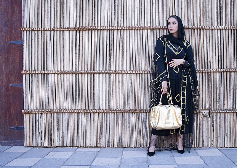 black dress, traditional, fashion, sleeved, muslim, hairstyle, hair, warm clothing, real people, adult, young adult, hijab, abaya, beige, blue, person