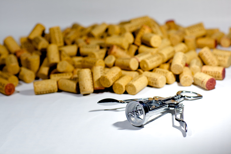 isolated, gray, focus on foreground, wellbeing, opener, no people, screw, brown, lot, food, silver colored, yellow, healthy eating, alcohol, stainless